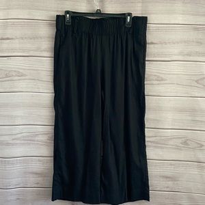 J.Jill Linen Stretch Wide Leg Cropped Pants